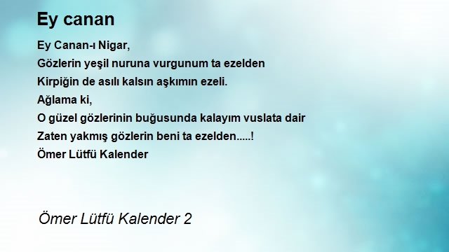 Ömer Lütfü Kalender 2