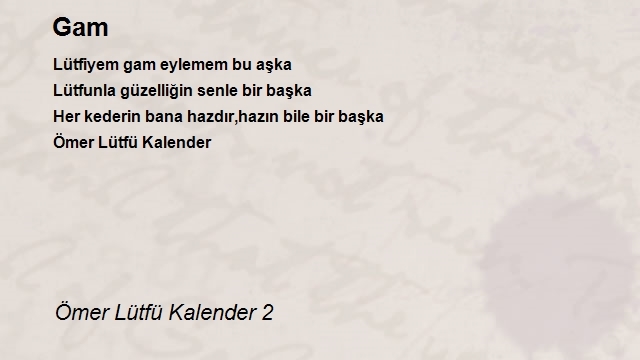 Ömer Lütfü Kalender 2