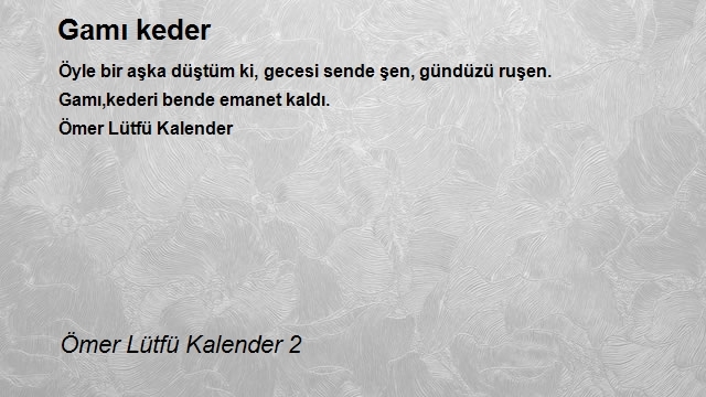 Ömer Lütfü Kalender 2