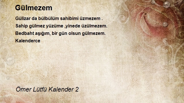 Ömer Lütfü Kalender 2