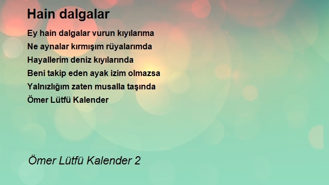 Ömer Lütfü Kalender 2