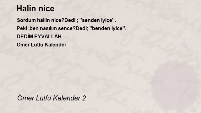 Ömer Lütfü Kalender 2