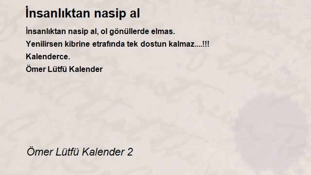 Ömer Lütfü Kalender 2