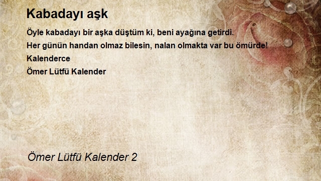 Ömer Lütfü Kalender 2