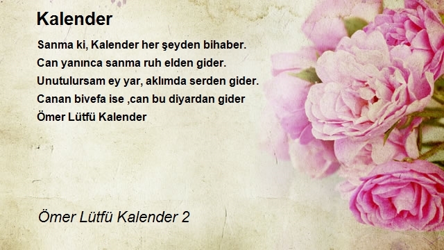 Ömer Lütfü Kalender 2