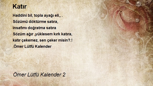 Ömer Lütfü Kalender 2