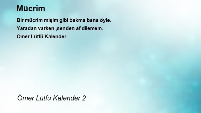 Ömer Lütfü Kalender 2