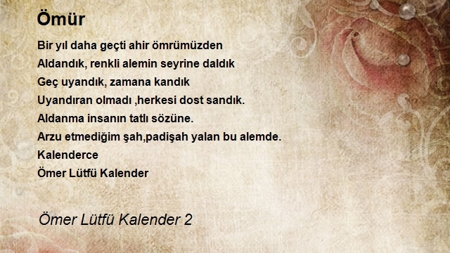 Ömer Lütfü Kalender 2