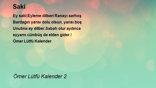 Ömer Lütfü Kalender 2