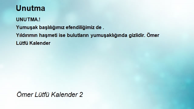 Ömer Lütfü Kalender 2