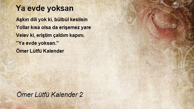 Ömer Lütfü Kalender 2