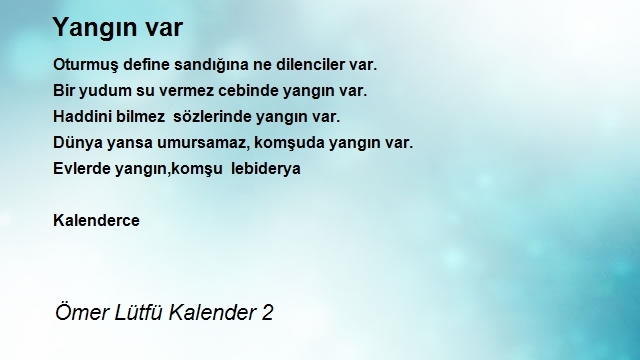 Ömer Lütfü Kalender 2