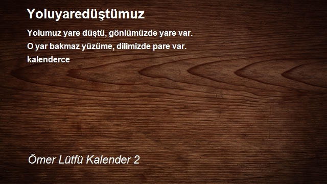 Ömer Lütfü Kalender 2