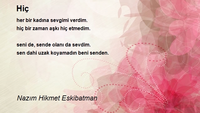 Nazım Hikmet Eskibatman