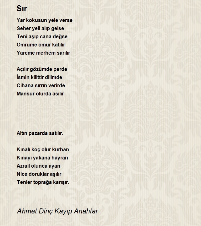 Ahmet Dinç Kayıp Anahtar