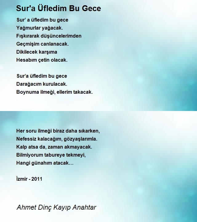 Ahmet Dinç Kayıp Anahtar