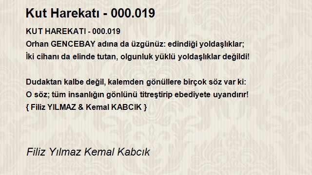 Filiz Yılmaz Kemal Kabcık