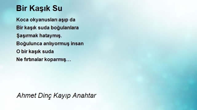 Ahmet Dinç Kayıp Anahtar