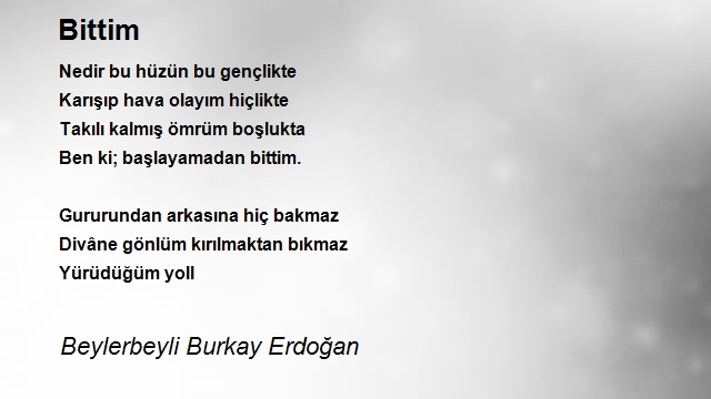 Beylerbeyli Burkay Erdoğan