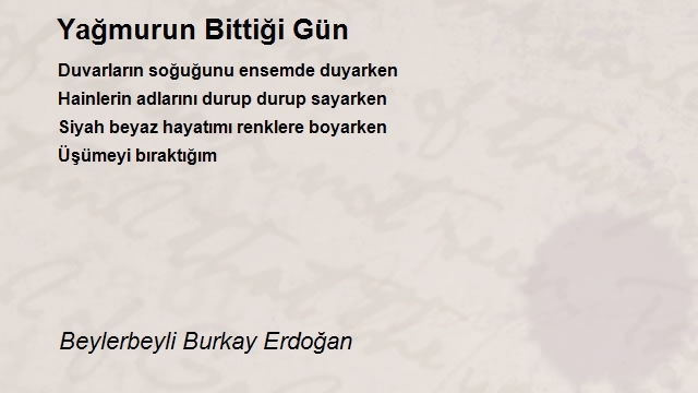 Beylerbeyli Burkay Erdoğan