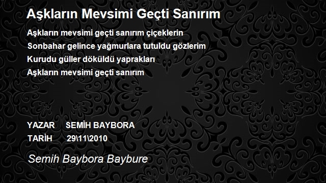 Semih Baybora Baybure