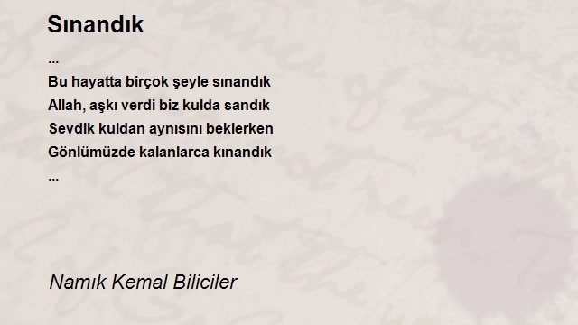 Namık Kemal Biliciler