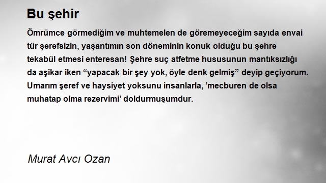 Murat Avcı Ozan