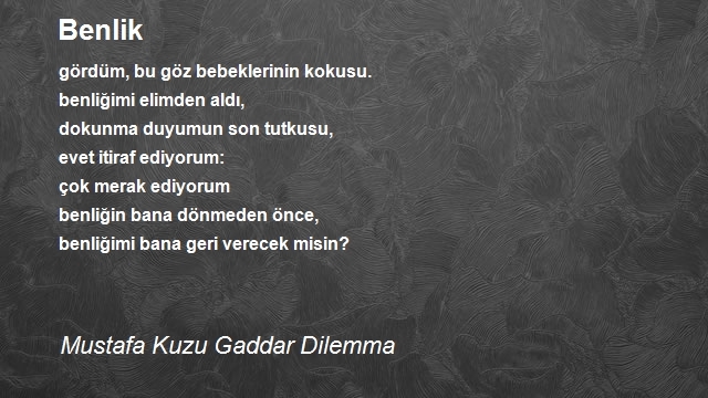 Mustafa Kuzu Gaddar Dilemma