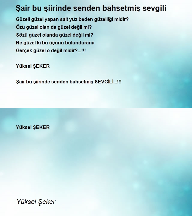 Yüksel Şeker