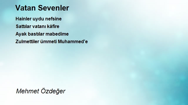 Mehmet Özdeğer