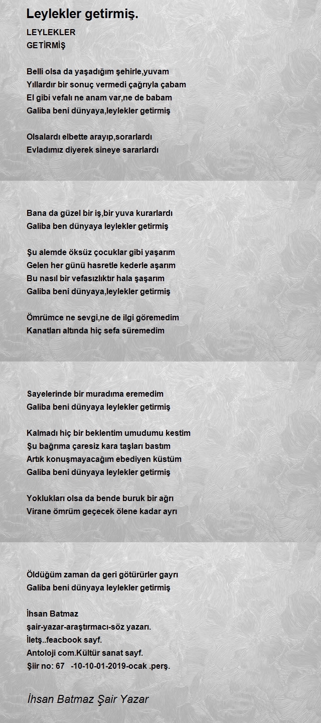 İhsan Batmaz Şair Yazar