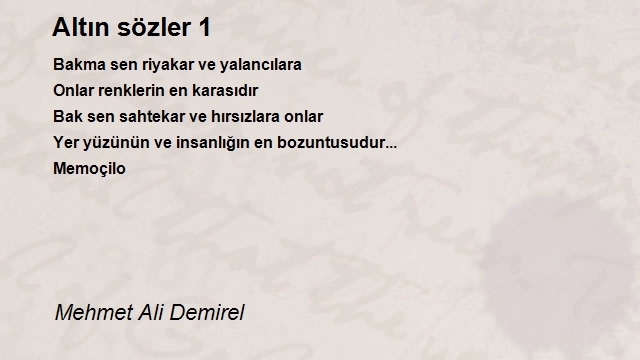 Mehmet Ali Demirel