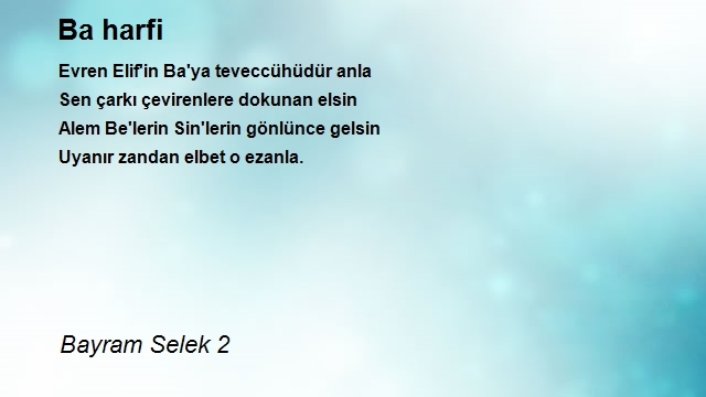 Bayram Selek 2