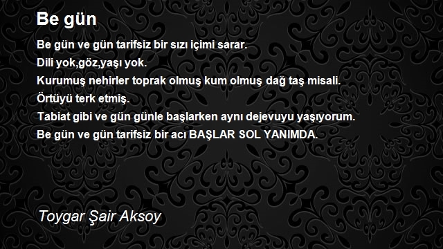 Toygar Şair Aksoy