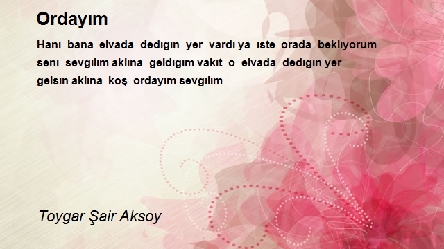 Toygar Şair Aksoy