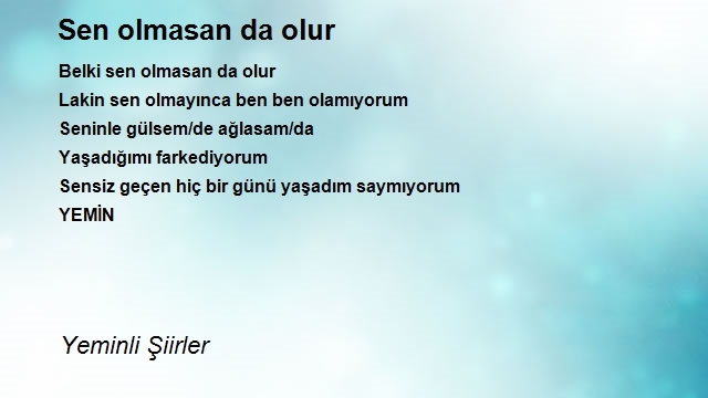 Yeminli Şiirler