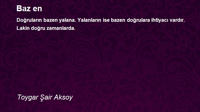 Toygar Şair Aksoy