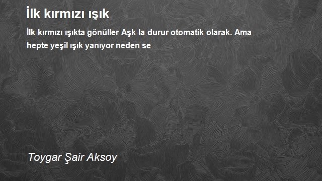 Toygar Şair Aksoy