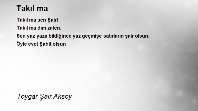 Toygar Şair Aksoy