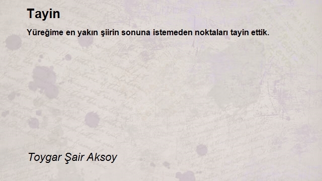 Toygar Şair Aksoy