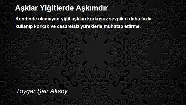 Toygar Şair Aksoy