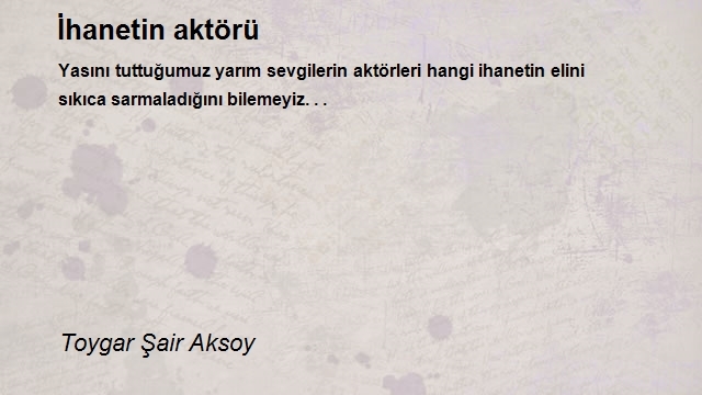 Toygar Şair Aksoy