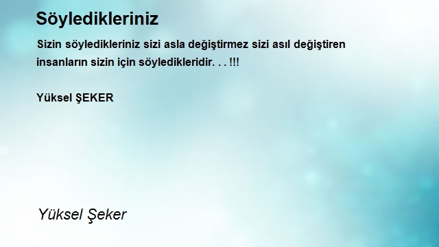 Yüksel Şeker