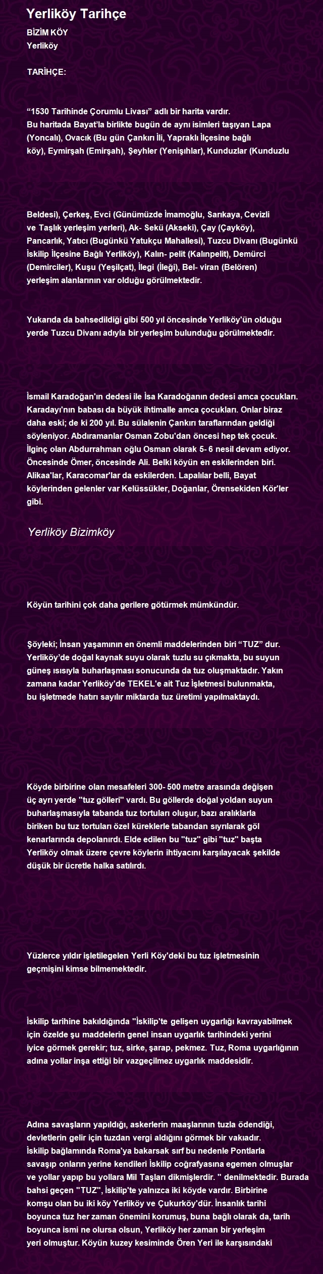 Yerliköy Bizimköy