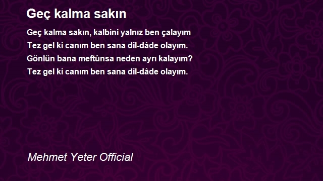 Mehmet Yeter Official