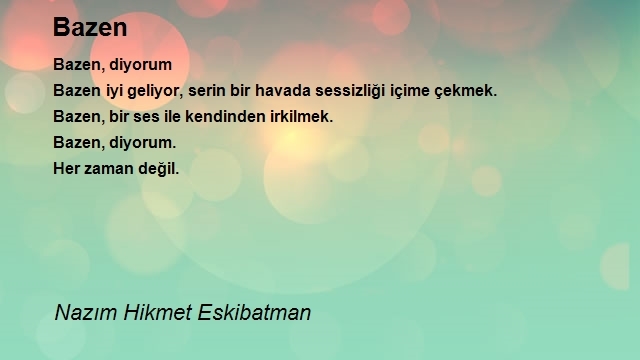 Nazım Hikmet Eskibatman