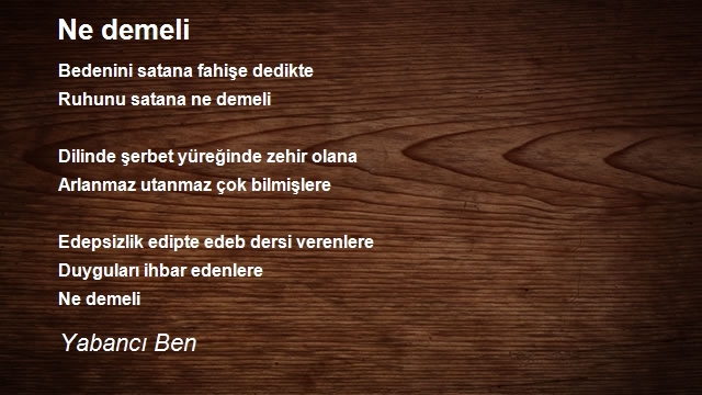 Yabancı Ben