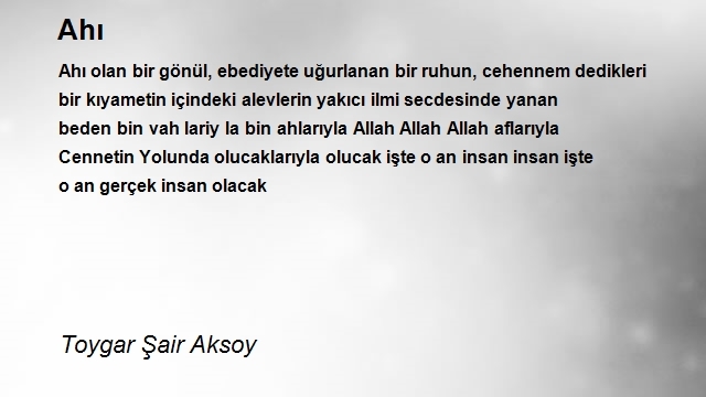 Toygar Şair Aksoy