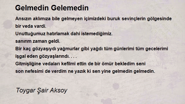 Toygar Şair Aksoy