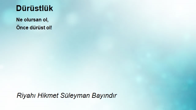 Riyahı Hikmet Süleyman Bayındır